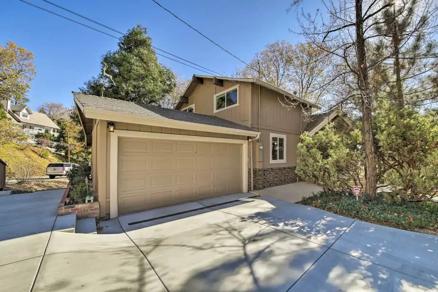 Garage and driveway