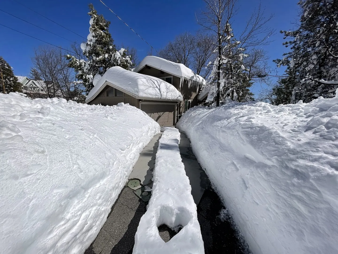 Snow at the chalet