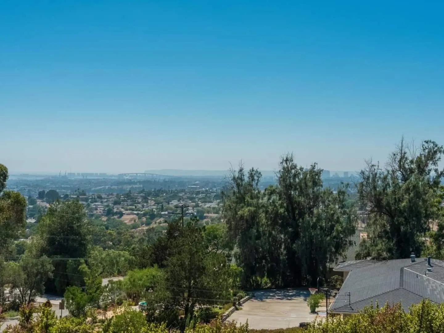 Views to the Coronado Bridge, downtown and Point Loma
